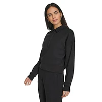 Fleece Half-Zip Collared Sweatshirt