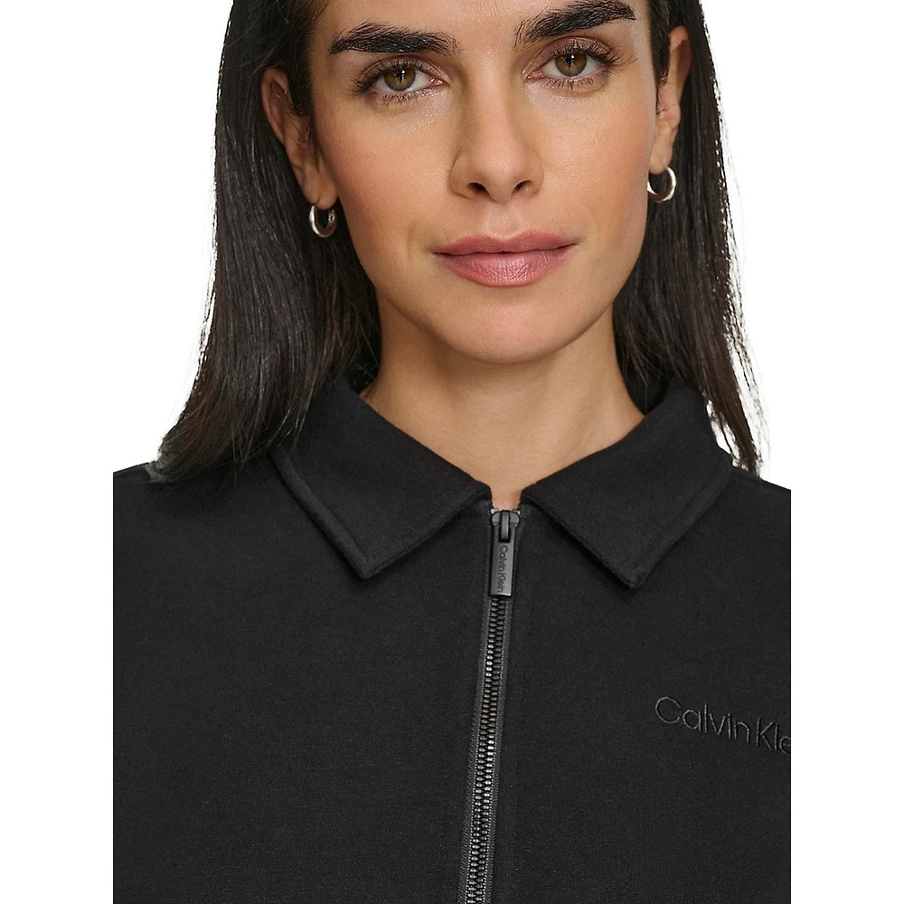 Fleece Half-Zip Collared Sweatshirt