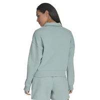 Fleece Half-Zip Collared Sweatshirt