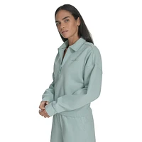 Fleece Half-Zip Collared Sweatshirt
