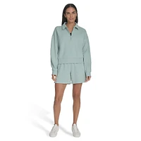 Fleece Half-Zip Collared Sweatshirt