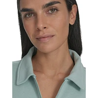 Fleece Half-Zip Collared Sweatshirt