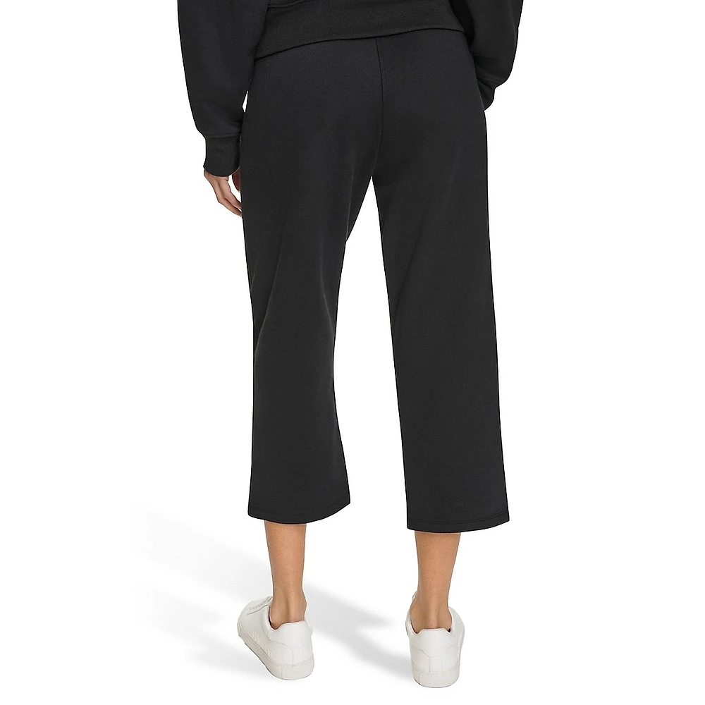 Fleece Drawstring Crop Pants