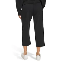 Fleece Drawstring Crop Pants
