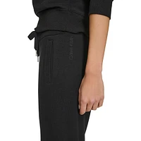 Fleece Drawstring Crop Pants