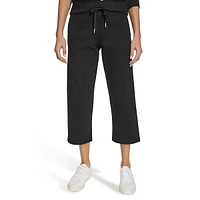 Fleece Drawstring Crop Pants