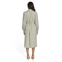 Surplice Shirt Dress