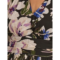 Floral Chiffon Empire A-Line Dress