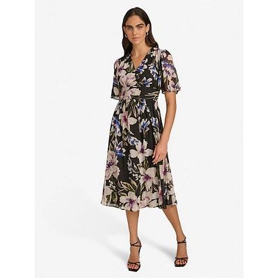 Floral Chiffon Empire A-Line Dress