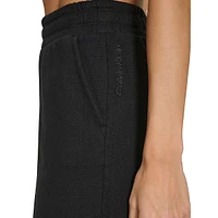 High-Waist Fleece Pull-On Midi Short