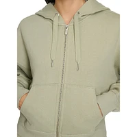 Zip-Front Fleece Hoodie