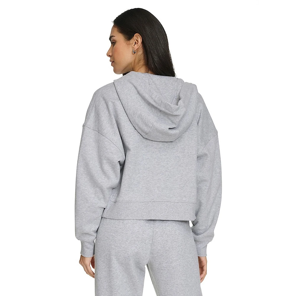 Zip-Front Fleece Hoodie