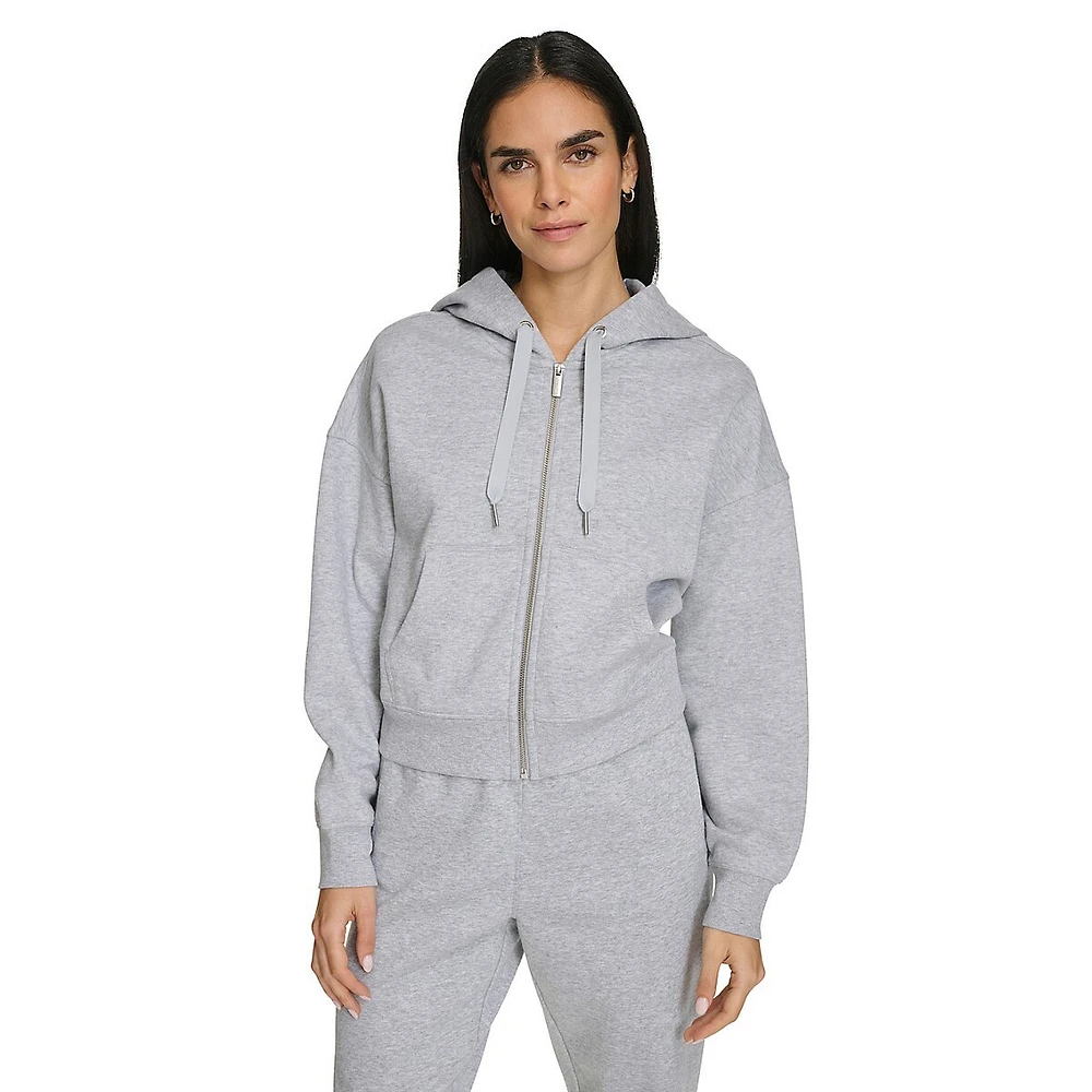 Zip-Front Fleece Hoodie