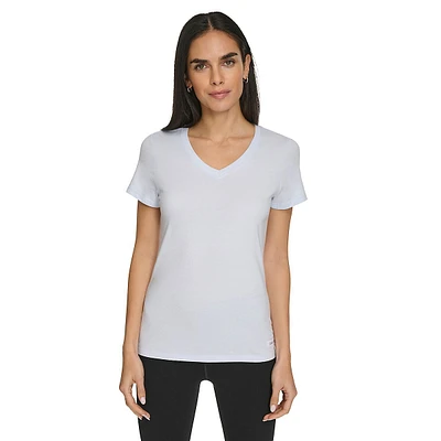 T-shirt à col en V coupe décontractée