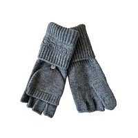 Women's Debossed Logo Flip-Top Gloves