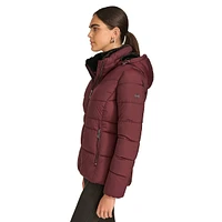 Faux-Fur Lined Hooded Puffer Jacket