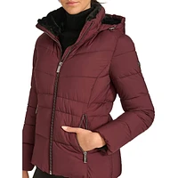 Faux-Fur Lined Hooded Puffer Jacket