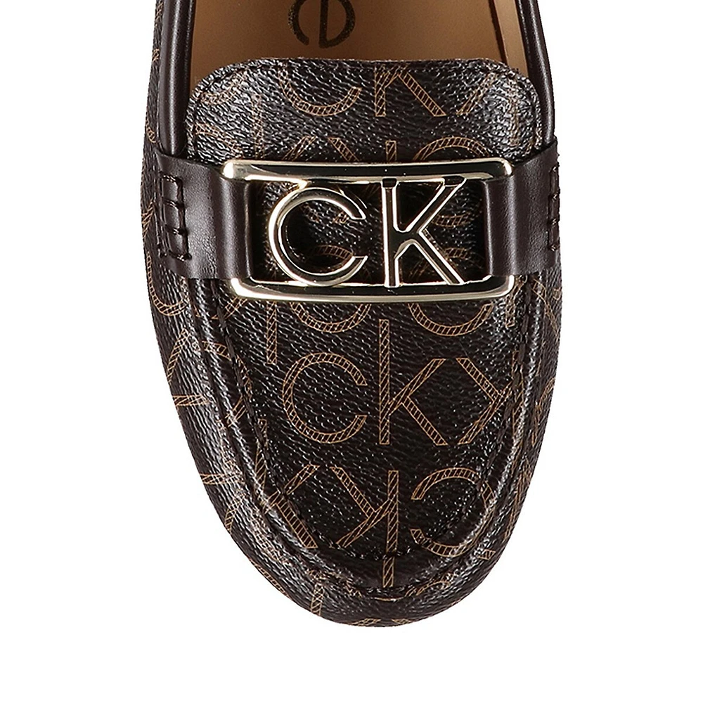 Lilet CK-Monogram Loafer Flats