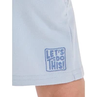 Little Boy's Let's Do This Pull-On French Terry Shorts