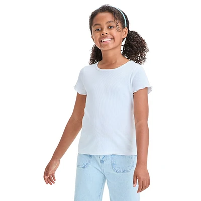 T-shirt côtelé pour fille