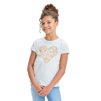 Girl's Seashell-Graphic T-Shirt