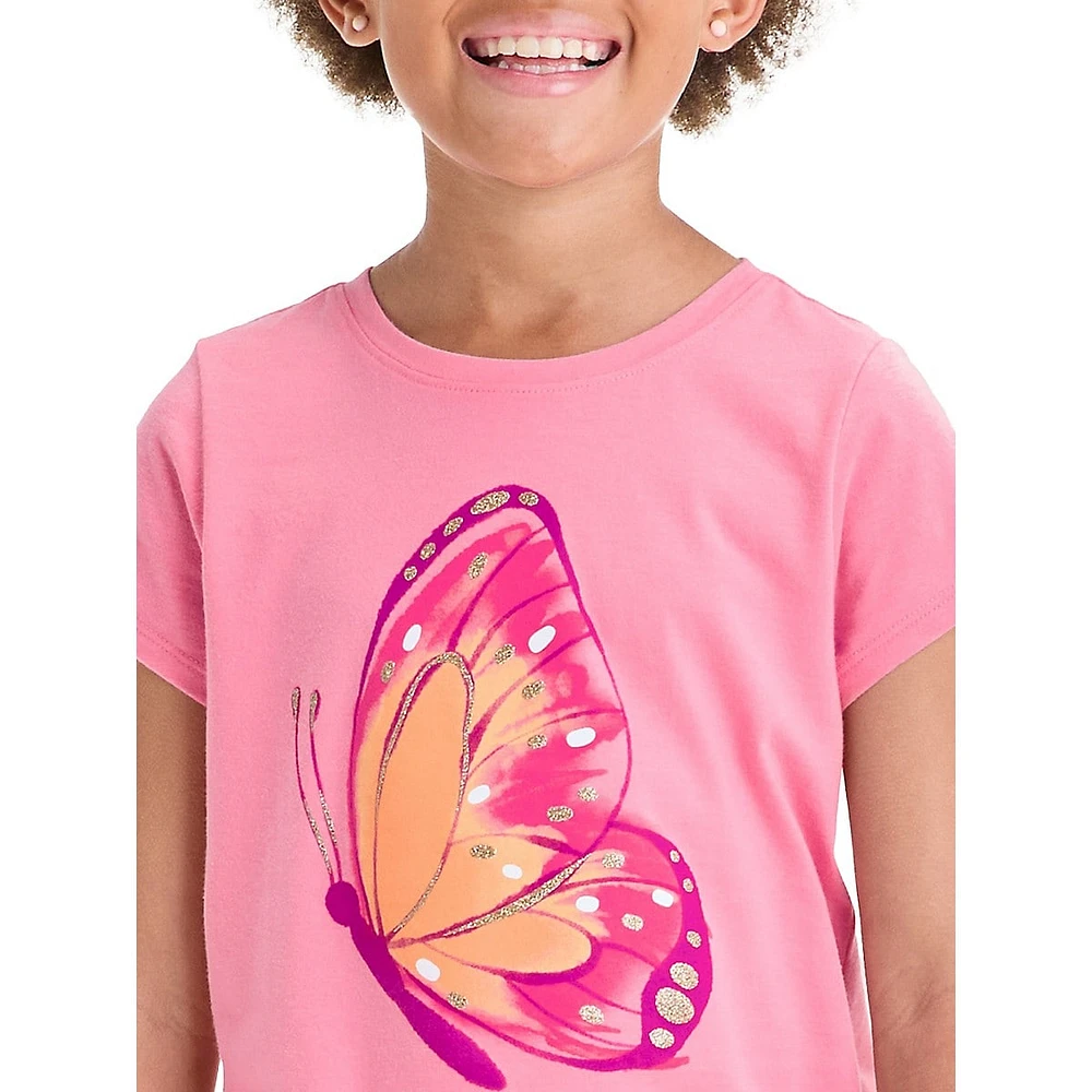 ​Girl's Butterfly-Graphic T-Shirt