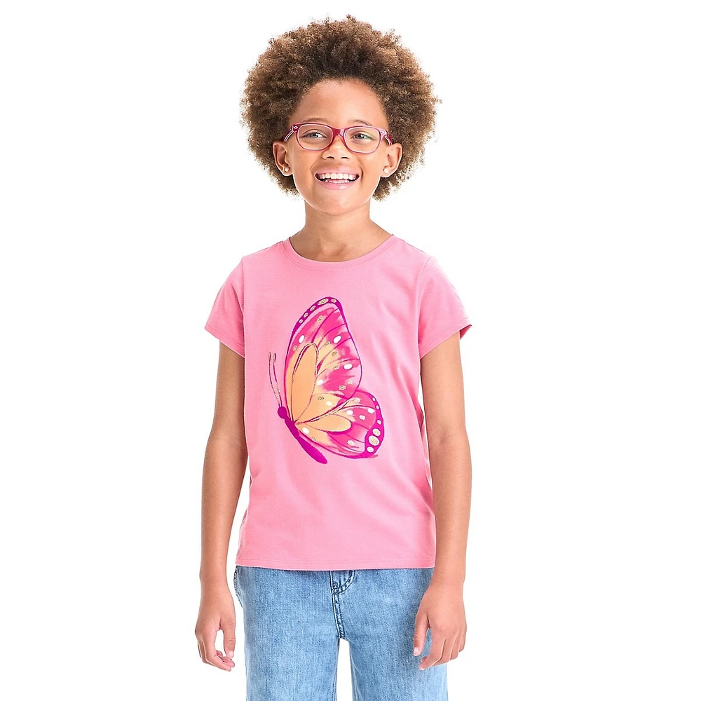 ​Girl's Butterfly-Graphic T-Shirt