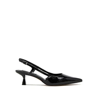 Legacii1 Patent Slingback Kitten Pumps