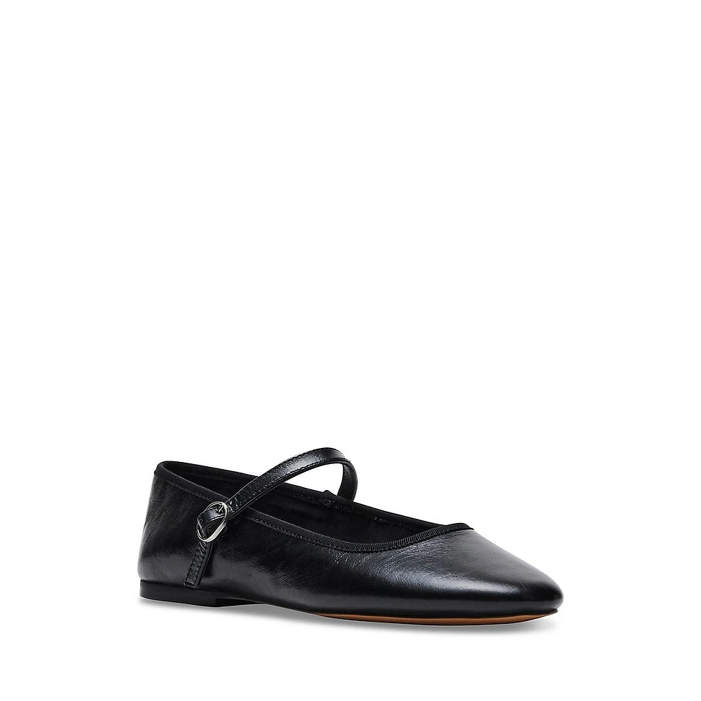 Vessena-R Leather Mary-Jane Flats