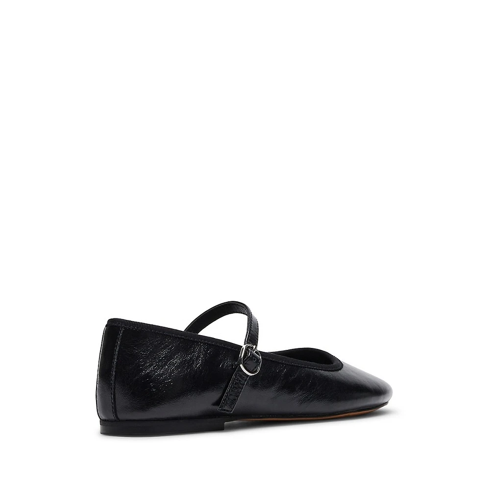 Vessena-R Leather Mary-Jane Flats