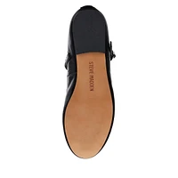 Vessena-R Leather Mary-Jane Flats