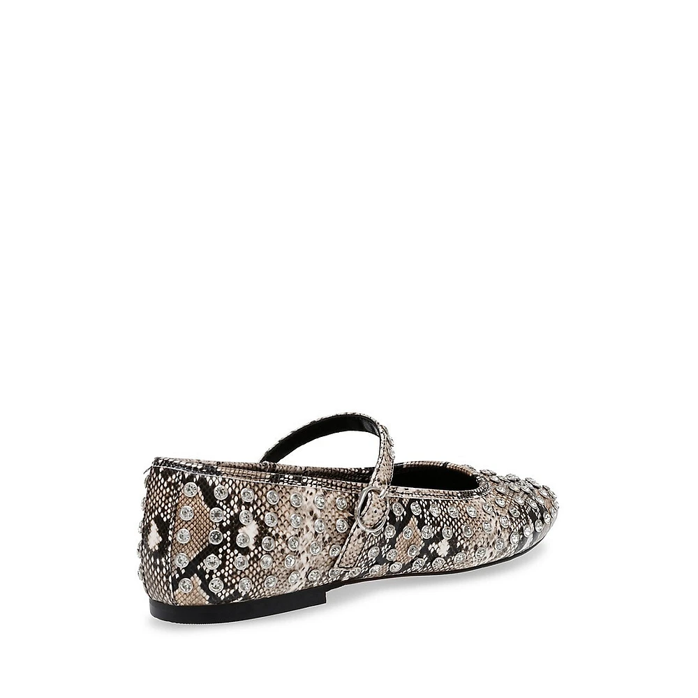 Vessena-R Embellished Mary-Jane Flats