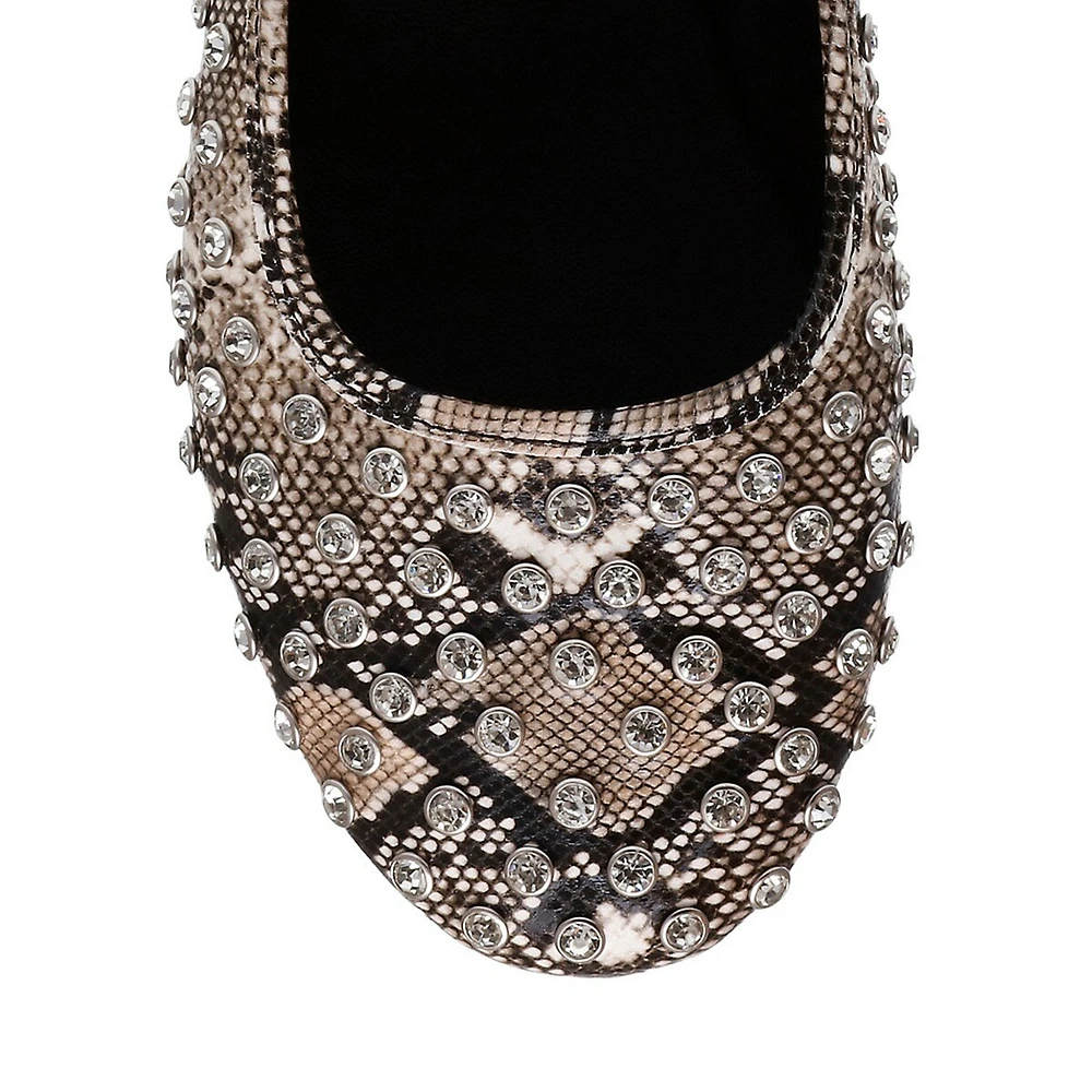 Vessena-R Embellished Mary-Jane Flats