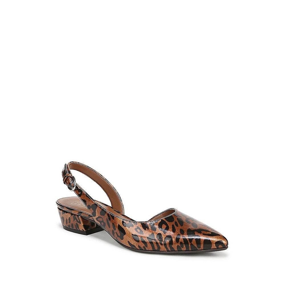 Banks Low-Heel Slingback D'Orsay Sandals