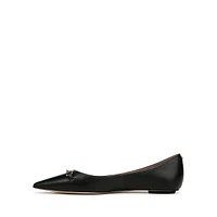 Nori Point-Toe Leather Ballet Flats