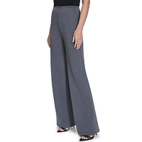 Plus Wide-Leg Back-Zip Pants