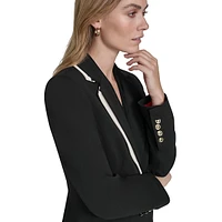 Colourblock-Double-Collar Blazer