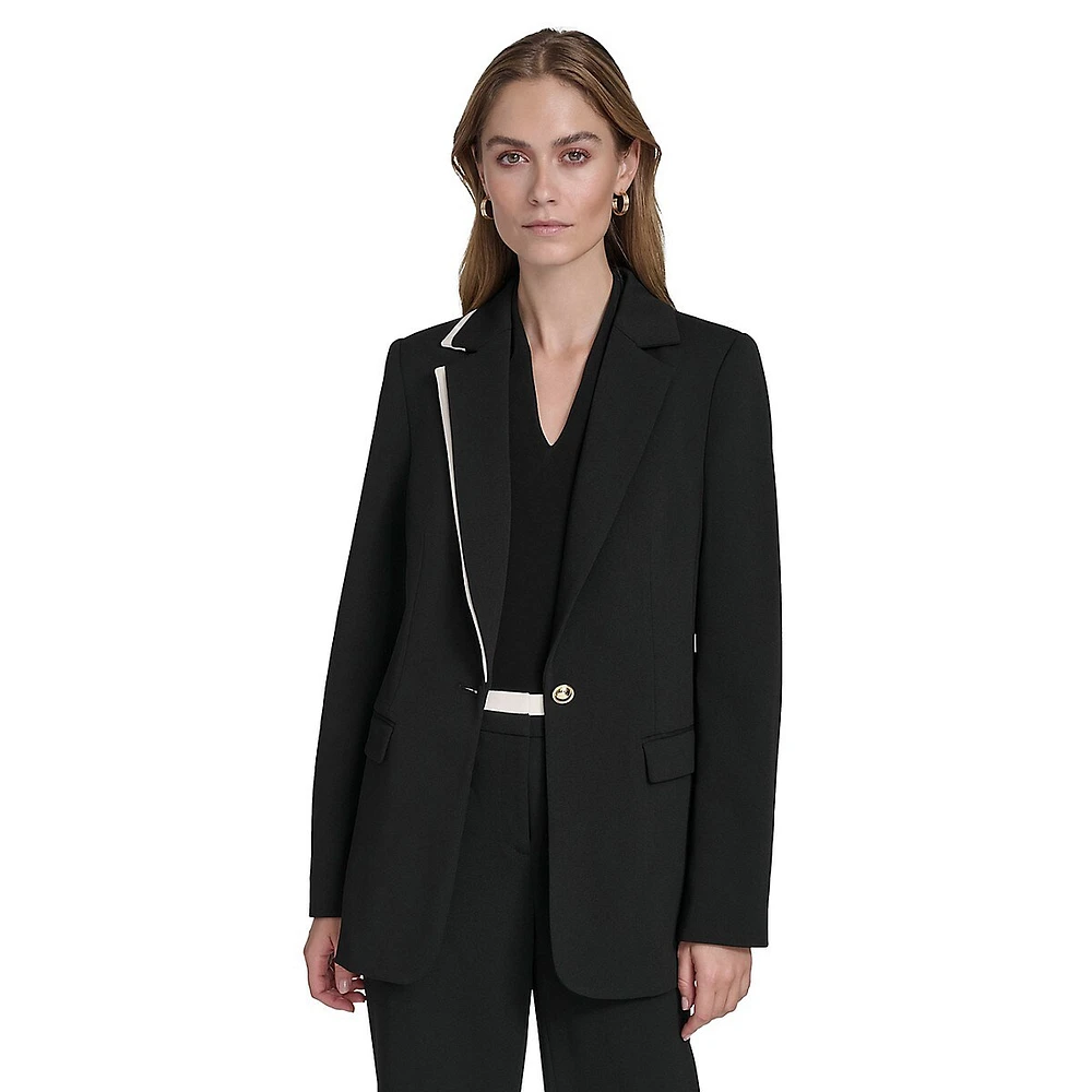 Colourblock-Double-Collar Blazer