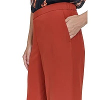 Plus Twill Wide-Leg Dress Pants