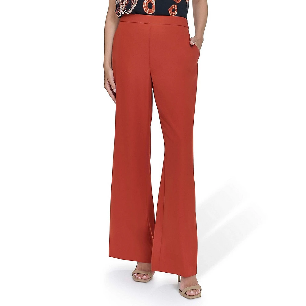 Plus Twill Wide-Leg Dress Pants