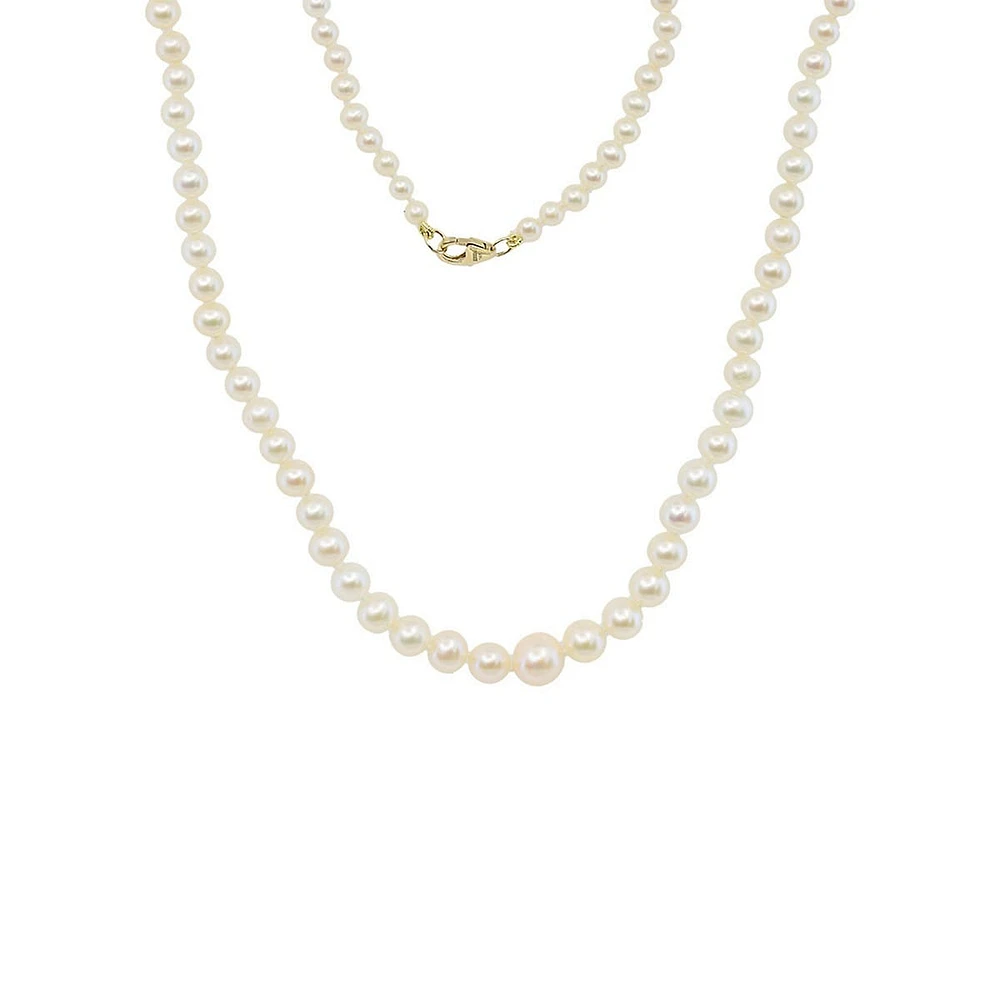 14K Yellow Gold & 3.5-7.5MM Freshwater Pearl Strand Necklace