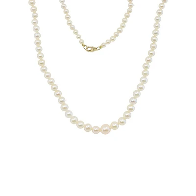 14K Yellow Gold & 3.5-7.5MM Freshwater Pearl Strand Necklace