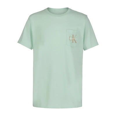 Boy's Monogram Logo Pocket T-Shirt