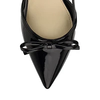 Reega3 Bow Slingback Kitten-Heel Sandals