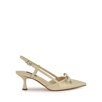 Reega3 Bow Slingback Kitten-Heel Sandals