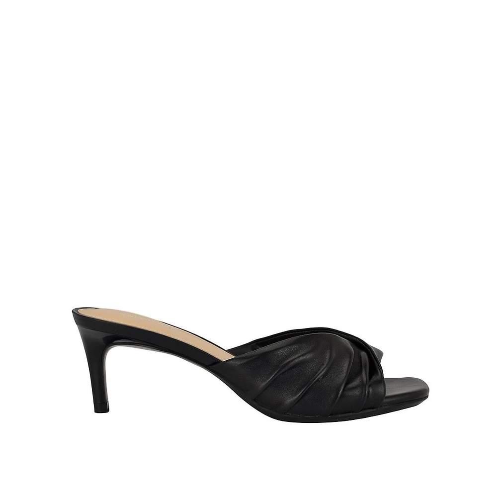 Imeena Kitten-Heel Mule Sandals