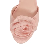 Marette Rose-Detail Slingback Sandals