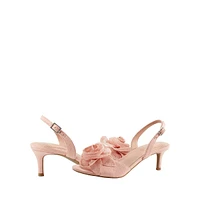 Marette Rose-Detail Slingback Sandals