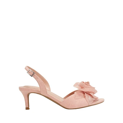Marette Rose-Detail Slingback Sandals