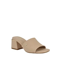 Rowena Block-Heel Slide Sandals